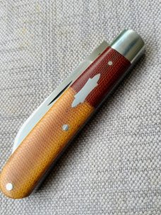 T A Davison Swayback Wharnie .3.75"..Micarta bolsters & scales...Cpm154..jeweled liners..#2374..New 