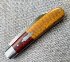 T A Davison Swayback Wharnie .3.75"..Micarta bolsters & scales...Cpm154..jeweled liners..#2374..New 
