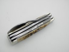 CASE XX Amber Jigged Bone 3 Blade Hobo: #6354HB SS, 4 1/8" Closed