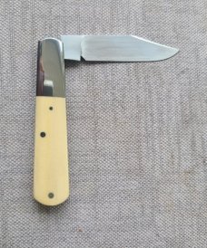 T.A Davison Clip Barlow..Cpm154..Westinghouse Ivory Micarta...3 5/8" cld..#2382..pouch..coinedged