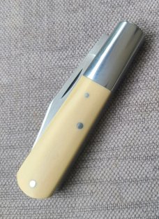 T.A Davison Clip Barlow..Cpm154..Westinghouse Ivory Micarta...3 5/8" cld..#2382..pouch..coinedged