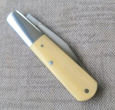 T.A Davison Clip Barlow..Cpm154..Westinghouse Ivory Micarta...3 5/8" cld..#2382..pouch..coinedged