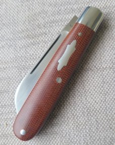 T A Davison Sheepsfoot Straight Jack...3 3/8..Canvas Micarta scales...Cpm154..jeweled liners..#1260