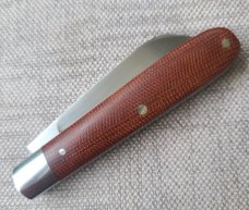 T A Davison Sheepsfoot Straight Jack...3 3/8..Canvas Micarta scales...Cpm154..jeweled liners..#1260