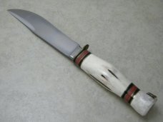 Marbles Gladstone Mich. USA Stag/Stag Expert Fixed Blade Sheath Knife in Box