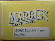 Marbles Gladstone Mich. USA Stag/Stag Expert Fixed Blade Sheath Knife in Box