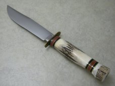 Marbles Gladstone Mich. USA Stag/Stag Expert Fixed Blade Sheath Knife in Box