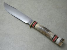 Marbles Gladstone Mich. USA Stag/Stag Expert II Fixed Blade Sheath Knife in Box