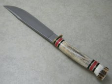 Marbles Gladstone Mich. USA Stag/Stag Expert II Fixed Blade Sheath Knife in Box