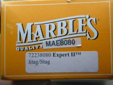 Marbles Gladstone Mich. USA Stag/Stag Expert II Fixed Blade Sheath Knife in Box