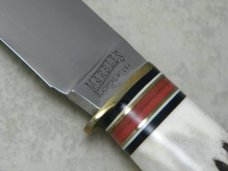 Marbles Gladstone Mich. USA Stag/Aluminum Plainsman Fixed Blade Sheath Knife in Box