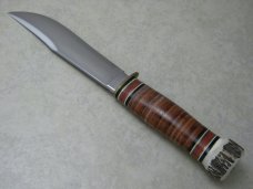 Marbles Gladstone Mich. USA Leather/Stag Expert Fixed Blade Sheath Knife in Box