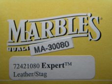 Marbles Gladstone Mich. USA Leather/Stag Expert Fixed Blade Sheath Knife in Box
