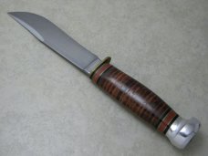 Marbles Gladstone Mich. USA Leather/Aluminum Expert Fixed Blade Sheath Knife in Box