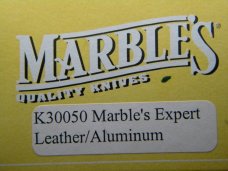Marbles Gladstone Mich. USA Leather/Aluminum Expert Fixed Blade Sheath Knife in Box