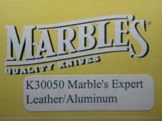 Marbles Gladstone Mich. USA Leather/Aluminum Expert Fixed Blade Sheath Knife in Box