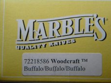 Marbles Gladstone Mich. USA Buffalo/Buffalo/Buffalo Woodcraft Fixed Blade Sheath Knife in Box c.2000