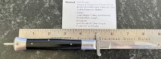 Rizzuto Estileto Milano 8.5 Inch Switchblade Knife, Used 