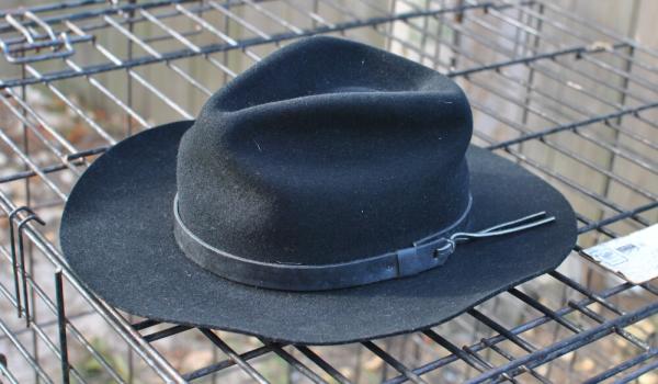 Stetson Mallory Western Hat Black Size 7 1/8 Clean Worn A Couple Of Times