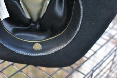 Stetson Mallory Western Hat Black Size 7 1/8 Clean Worn A Couple Of Times