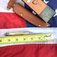 Colonel Coon 6 & 1/4" Fixed Blade Knife w/ Geniune Stag Handles +Original Sheath & Box
