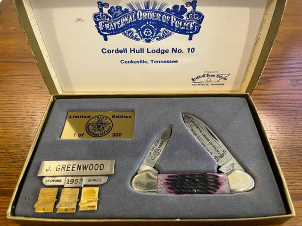 Frost Cutlery Standing Stone Cutlery Ltd Ed Fraternal Order of Police Commermorative Knife SN#280