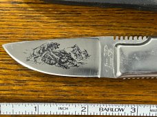 Frost Cutlery 5 7/8" Drop Point Hunting Knife w/Smooth Bone Scales