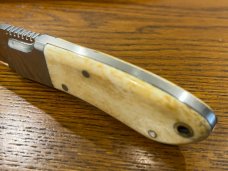 Frost Cutlery 5 7/8" Drop Point Hunting Knife w/Smooth Bone Scales