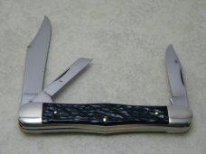 Camillus New York USA Jigged Black Model 72 Whittler Knife