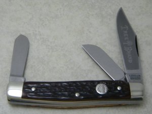 H. Boker & Co. Solingen Germany Tree Brand Maroon Bone Stockman Knife