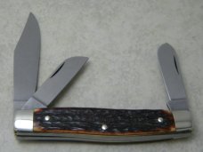 H. Boker & Co. Solingen Germany Tree Brand Maroon Bone Stockman Knife