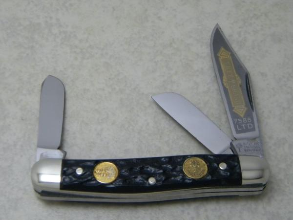 H. Boker & Co. Solingen Germany Tree Brand Maroon Bone Stockman Knife