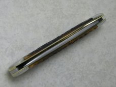 Western USA S-693 D Jigged Delrin Linerlock 1 Blade Trapper Knife with Raccoon Etch c.1980