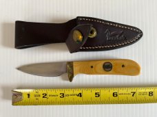 Parker Duxbak Limited Edition Drop Point Hunting Knife w/Scrimshaw Ivory Micarta Handle SN#70/500