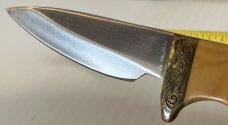 Parker Duxbak Limited Edition Drop Point Hunting Knife w/Scrimshaw Ivory Micarta Handle SN#70/500