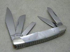 Frost & Son Japan Pearl Custom 5 Blade Stockman Knife