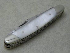 Frost & Son Japan Pearl Custom 5 Blade Stockman Knife