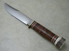 Marbles Gladstone Mich. USA Leather/Stag Expert Fixed Blade Sheath Knife