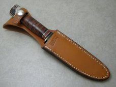 Marbles Gladstone Mich. USA Leather/Stag Expert Fixed Blade Sheath Knife
