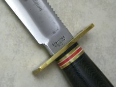 Marbles Gladstone Mich. USA Black Micarta/Black Micarta 6" Survival Fixed Blade Sheath Knife in Box