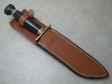 Marbles Gladstone Mich. USA Black Micarta/Black Micarta 6" Survival Fixed Blade Sheath Knife in Box