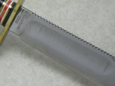 Marbles Gladstone Mich. USA Black Micarta/Brass 6" Survival Fixed Blade Sheath Knife