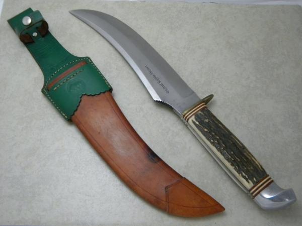 Guttmann Cutlery Co. Solingen Germany Stag Original Buffalo Skinner Fixed Blade Sheath Knife