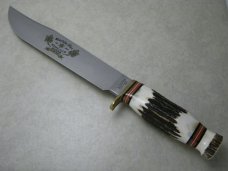 Marbles USA Stag/Stag Trailmaker Fixed Blade Sheath Knife in Box c.2008 - 1 of 131