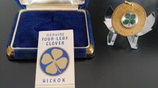 VINTAGE 4 leaf Clover CIGAR knife by Hickok 