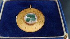 VINTAGE 4 leaf Clover CIGAR knife by Hickok 