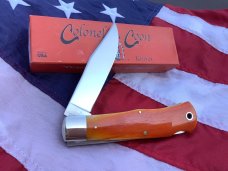 Colonel Coon Large Mountain Man Lock Back Hunting Pocket Knife w Bone Handles & One of 200 +Orig Box