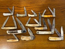 American Blade Display Case w/12 of 14 Folding Knives Japan