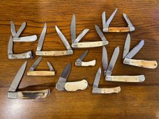American Blade Display Case w/12 of 14 Folding Knives Japan