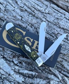 CASE XX ** SFO 2023 YELLOW ROSES BONE DIAMOND SHIELD MINI TRAPPER